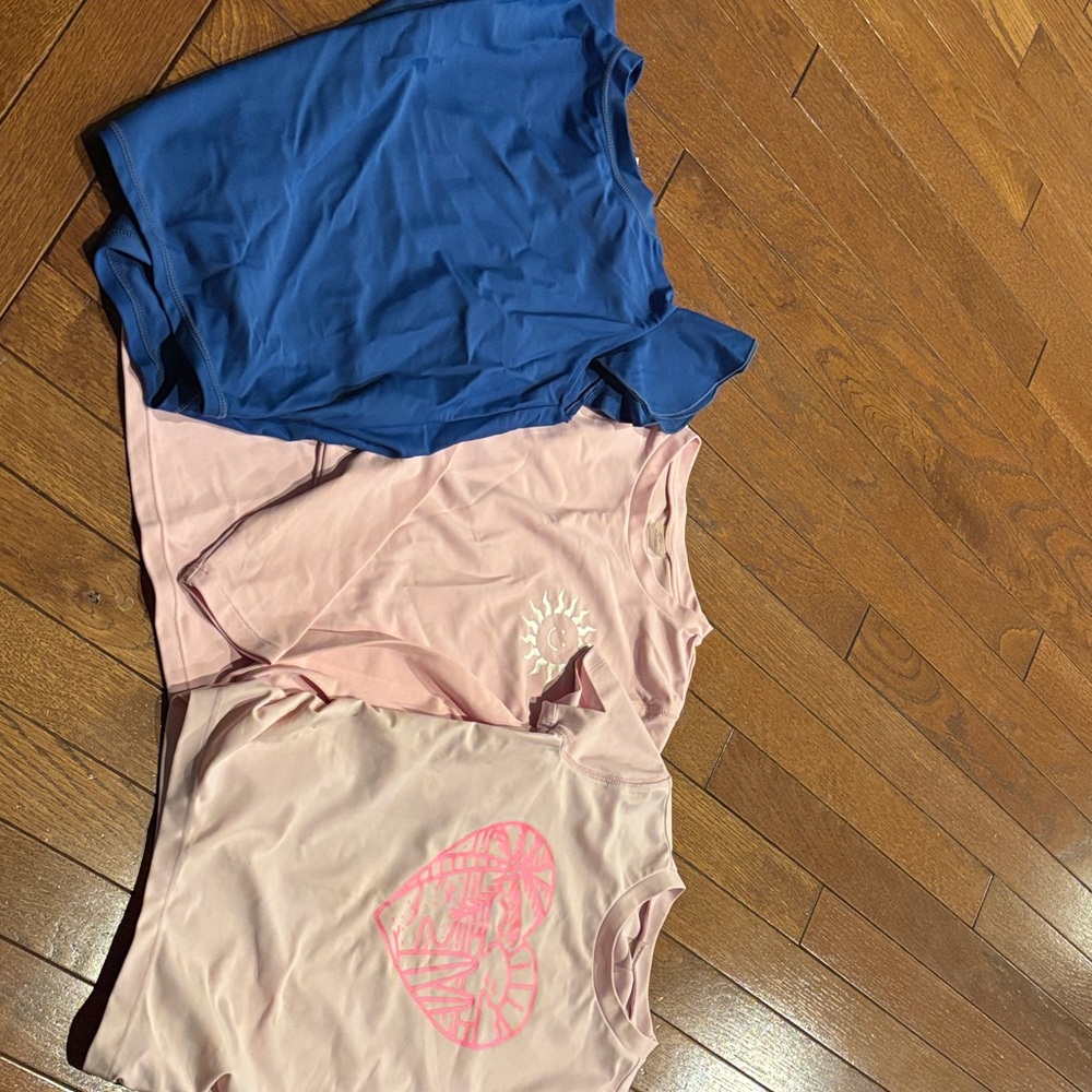 Old Navy Kids Swim Rashguards - Blue and Pink